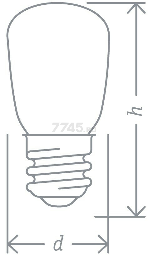 Лампа светодиодная Е14 NAVIGATOR T26 2 Вт 2700К (NLL-T26-230-2.7K-E14) - Фото 3